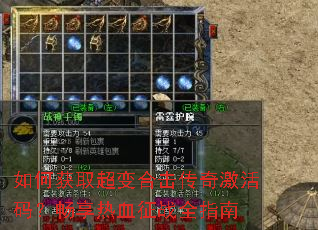 ��λ�ȡ����ϻ����漤���룿������Ѫ��սȫָ��