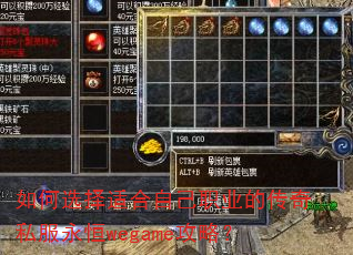 如何选择适合自己职业的传奇私服永恒wegame攻略? 如何选择适合自己职业的传奇私服永恒wegame攻略?