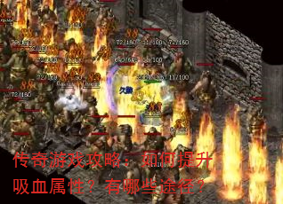 传奇游戏攻略:如何提升吸血属性?有哪些途径? 传奇游戏攻略:如何提升吸血属性?有哪些途径?