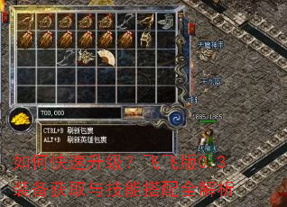 如何快速升级?飞飞版0.3装备获取与技能搭配全解析 如何快速升级?飞飞版0.3装备获取与技能搭配全解析