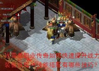 冰雪单职业传奇如何快速提升战力?装备选择与技能搭配有哪些技巧? 冰雪单职业传奇如何快速提升战力?装备选择与技能搭配有哪些技巧?
